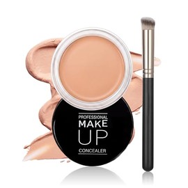 Erinde Crema Iluminadora Correctora del Color de Debajo de Los Ojos, Corrector Facial Resistente al Agua y de Cobertura Total Para Ojeras, Maquillaje de Cobertura Duradera Para Mujeres,E03#NETURAL