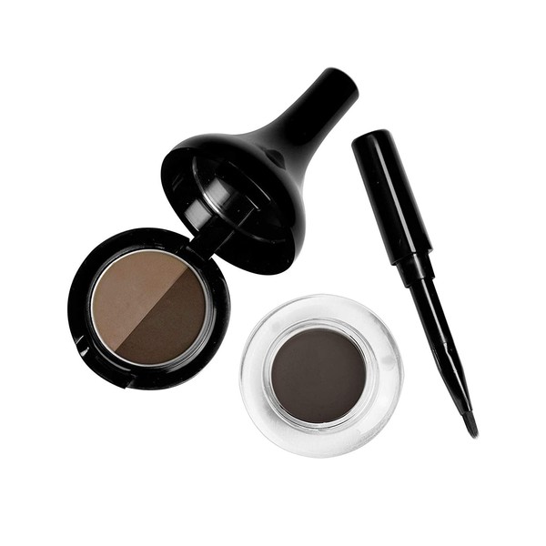 KRISTOFER BUCKLE Brow Champion Brow Enhancing Pomade and Powder Brunette 0.09 oz. | all-in-one brow enhancing product, Featuring a pomade & two powders for fuller looking brows | Brunette