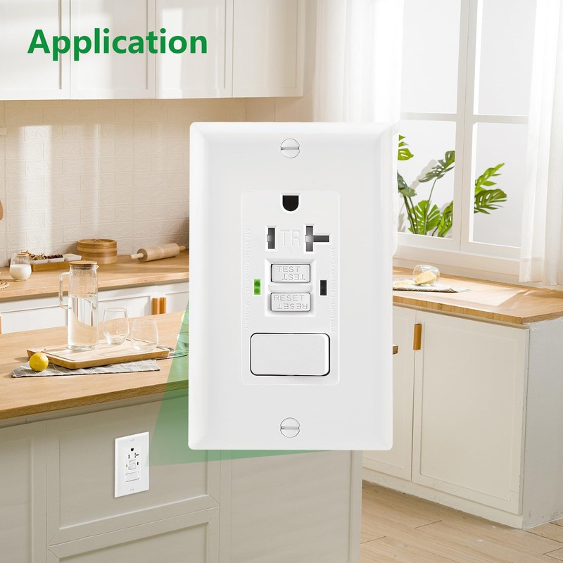 Wengart GFCI Outlet,2Pack,AC125V 20Amp Tamper Resistant GFCI Receptacle with Combination