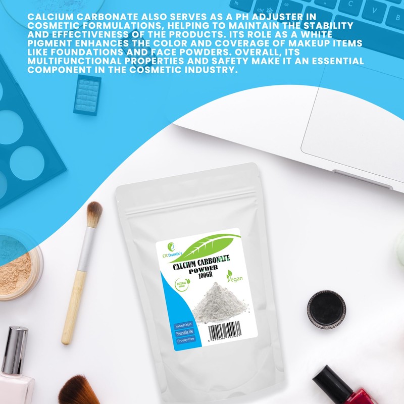Calciumc Arbonate Powder 100 g Used in Mineral Makeup Formulations