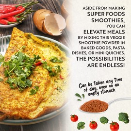 Mavella Mavella Vegetable Powder for Kids Veggie Boost Probiotics fibers Super Greens Pea Protein Nutritious Supplement Savoury Flavored 3.52oz (100g)