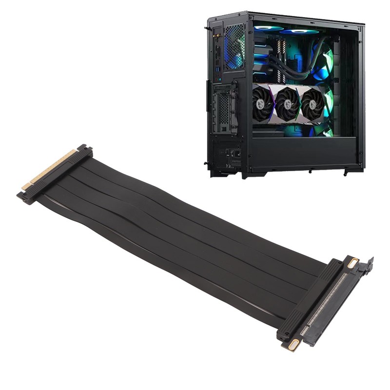 PCIE 4.0 X16 Extender 180 Degree 26GB/s 11.8 Inch Shielded