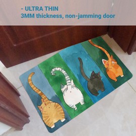 Doormat Cat 45 x 70 cm – Funny Door Mat Outdoor & Indoor Non-Slip Washable Entrance Mat with Cute Cat Motif, Ideal for Front Door, Balcony, Patio or Kitchen, Elegant