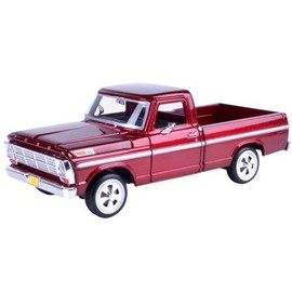 1969 Ford F-100 Pickup Truck Burgundy 1/24 by Motormax 79315 by Motormax