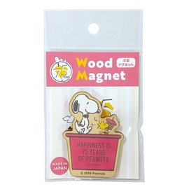 Nagano Factory Snoopy 75th Anniversary Magnet (Pink) SN540P