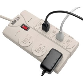 Tripp Lite TLP808 Supresor de Picos, 120V, 8 Contactos 5-15R, 1440 Joules, Cable de 2.43m, Multicontacto y Protector de Sobretensión
