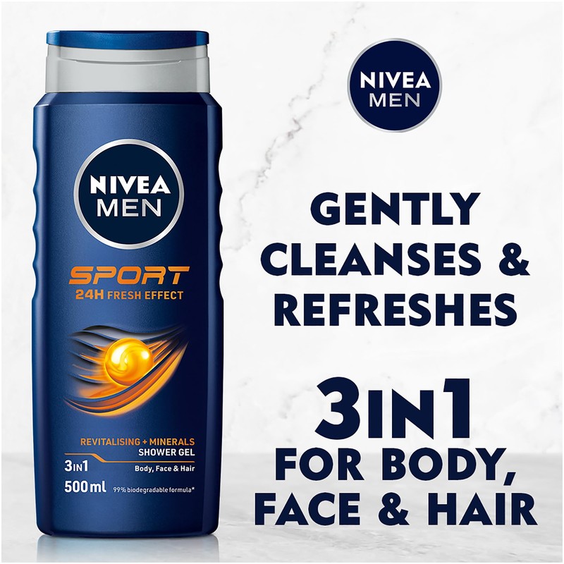 Nivea Men Sport Shower Gel, 500 ml