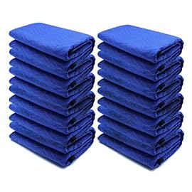 XKMT- 12x Professional Blue Furniture Moving Packing Blanket/Ultra Thick 72"x80"/ Lift Shipping Supplies Secure Protecting Furniture Pads [P/N: ET-HOME004-1BOX-BLUE]