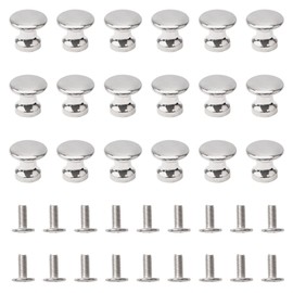 UFURMATE Mini Cabinet Knobs Zinc Alloy Single Hole Pull Handles Antique Cabinet Knobs Decorative Mini Handles for Jewelry Box Gift Box 18 Pieces (Silver)