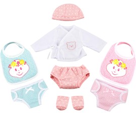Baby Doll Clothes 16-18 Inch Baby Doll,Baby Doll Diapers for 16-18 Inch Dolls,3 Sets Doll Underwear Baby Doll Accessories,Washable, Reusable,Suitable for Dolls Baby Girls