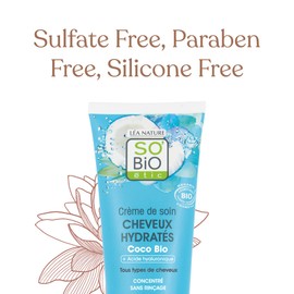 SO'BiO étic Cosmos Organic Coco and Hyaluronic Acid Moisturised Hair Day Cream 100 ml
