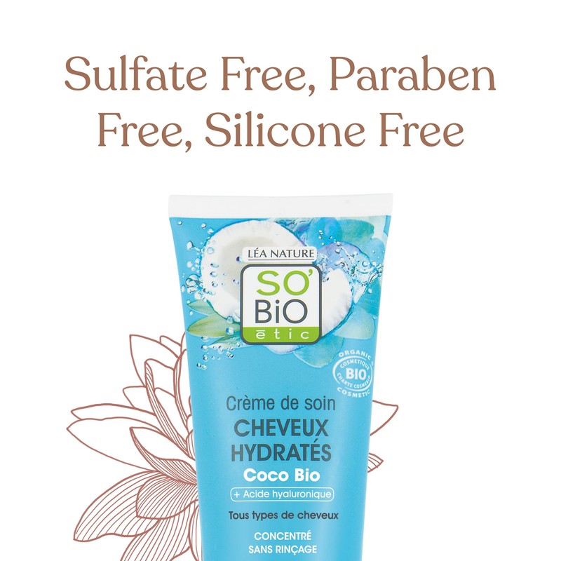 SO'BiO étic Cosmos Organic Coco and Hyaluronic Acid Moisturised Hair