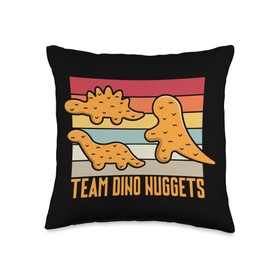 Dinosaur Chicken Nugget Plush Dino Chicken Nugget Lover Throw Pillow