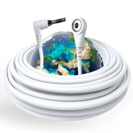 ZenEarth Grounding Cord, Universal Grounding Cable Compatible with Earthing Power Accessories such as Grounding Sheets, Mats, & More. The Grounding Cord size is 15.3 Ft. ULTRA-THIN. (1, White)