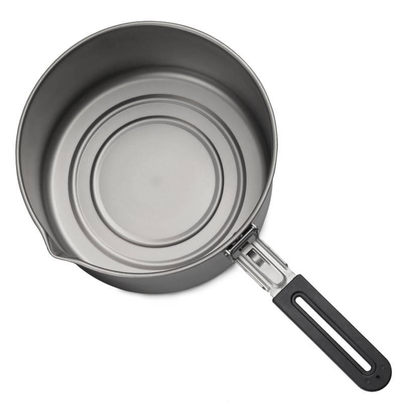 [通拓商品]2000ml / 2800ml Camping Titanium Pot with Foldable Handle Outdoor
