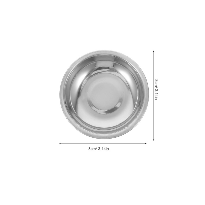 Luxshiny 6pcs Stainless Steel Tea Bag Dish Round Coaster for