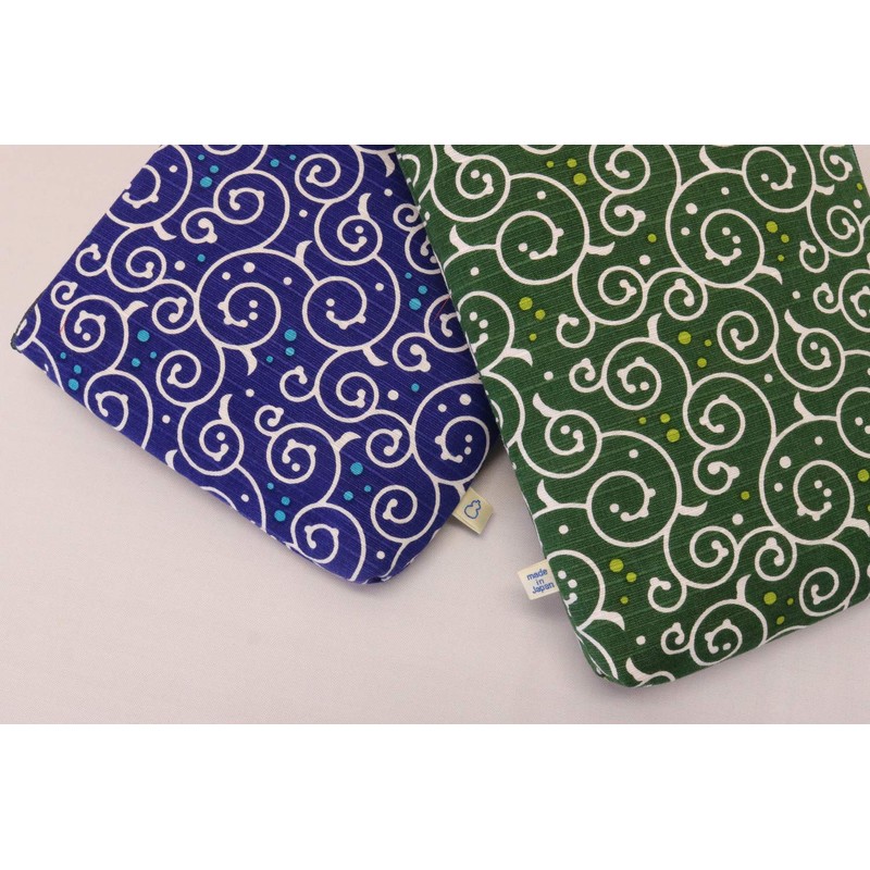 Keisui Dot Arabesque Goshuin Book L-Shaped Pouch, Green