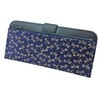 Indenya 2107-14-008 Long Wallet, Bundle, Large, Thin, Deer Leather, Navy