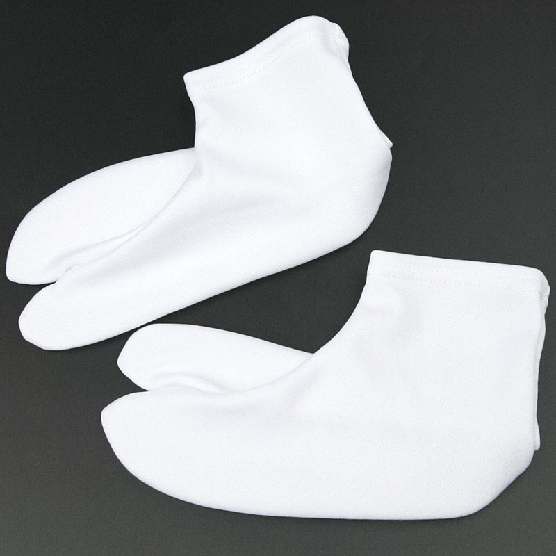 Kyoetsu Men's Tabi Socks, Stretch, White, Anti-Slip, wht, 25-26cm
