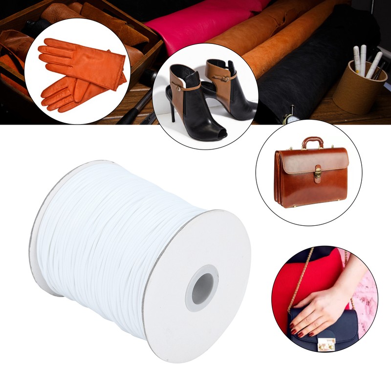 Wax Cord Round Environmental Protection for Leather Sewing HandKnitting Necklace(White