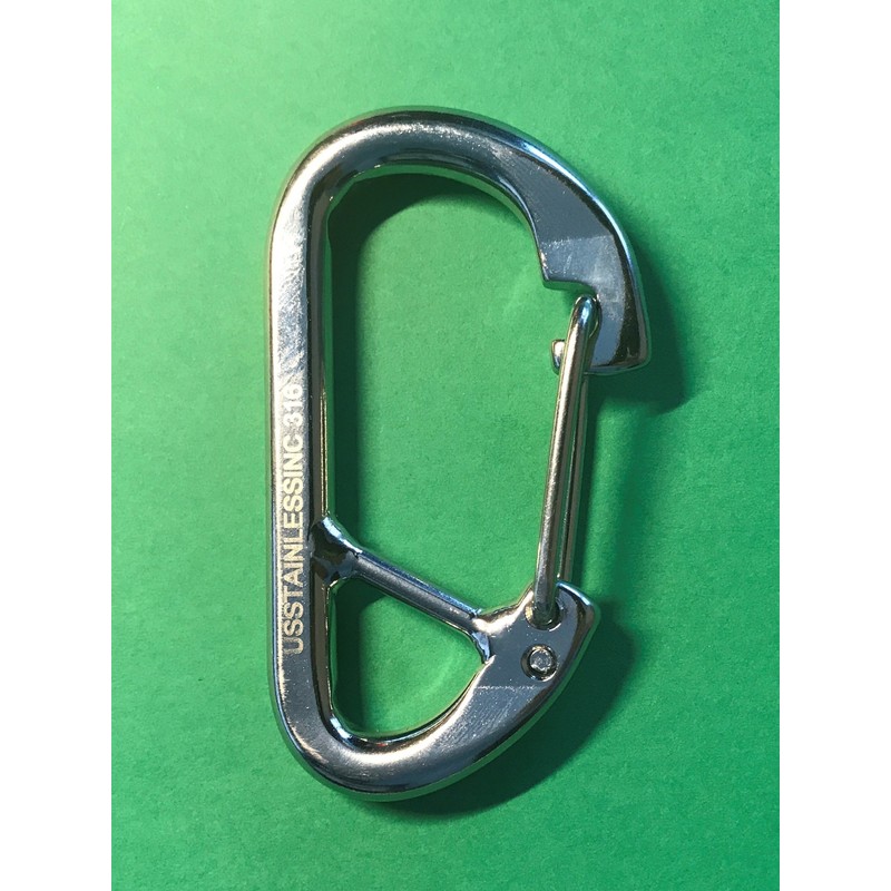US Stainless Stainless Steel 316 Spring Hook Carabiner 5/16 Marine