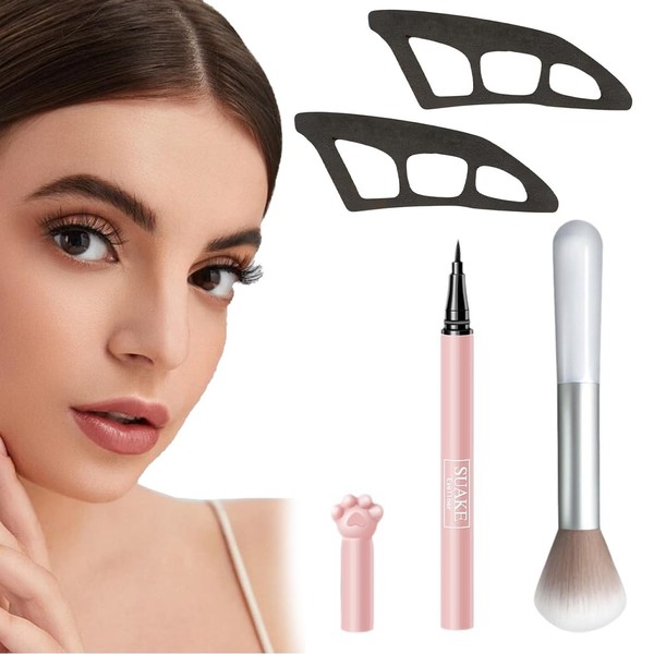 3 Stück Lidschatten-Werkzeuge, Mit Eyeliner 2025 Neue Lidschatten-Führungswerkzeug, Augen-Make-up-Hilfe mit