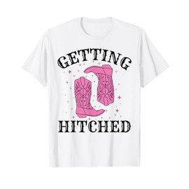 Getting Hitched Bride Groom Wedding Bachelorette Party T-Shirt