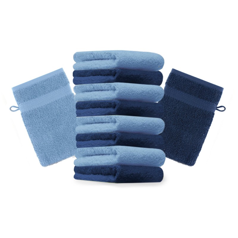 Wash Mitt Set 10 Pieces PREMIUM 100% cotton quality 470