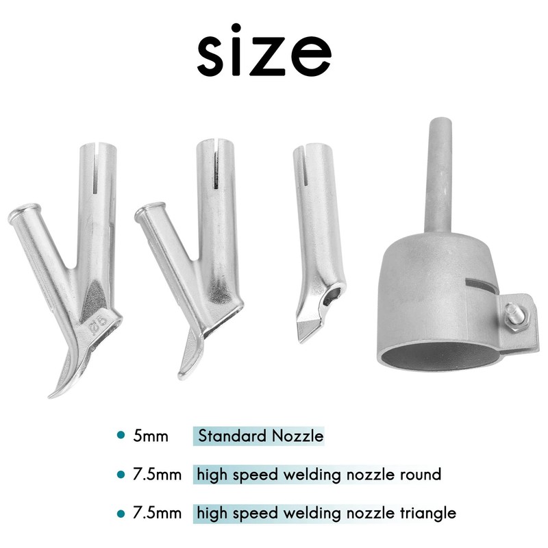 4 Speed Welding Nozzles for Vinyl PVC Plastic Hot Triangle