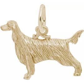 Rembrandt Gold-Plated Sterling Silver Irish Setter Dog Charm by Rembrandt