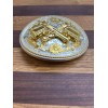 Unknown Western Gold Solid Metal Oval Belt Buckle with 2