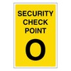 V Safety Security Check Point O 100 x 150 mm