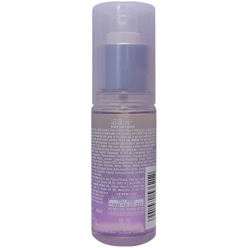 Lakme Absolute Pore Fix Toner, 60ml Bottle