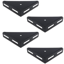 Mewutal 4pcs 9.5-Inch Triangle Corner Bracket, Heavy Duty High Strength Bedframe Corner Brace for Furnniture Cabinet Cupboard Storage Box, Max Load 260lbs (Black)