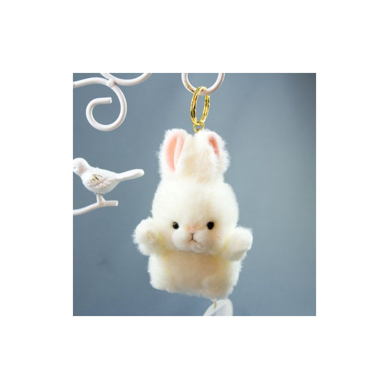 Bamboo Shoot 68445 Petit Forest Nakama Keychain Rabbit White Plush