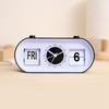Manual Flip Alarm Clock Simple Silent Modern Calendar Function Desktop