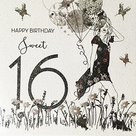 Happy Birthday Sweet 16, Handmade Greeting Card by Five Dollar Shake GS55