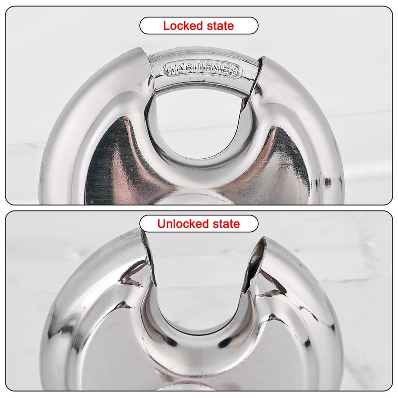 Pack of 4 Round Shackle Padlock 9.5 mm Shackle Thickness,