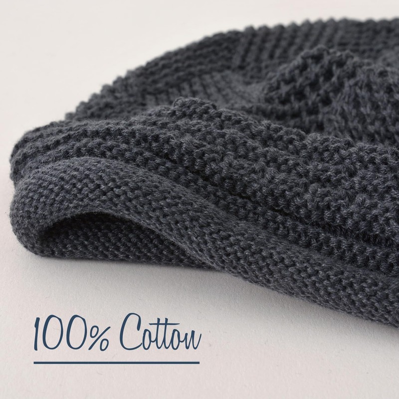Oversized Slouchy Crochet Beanie for Women, 100% Cotton Rasta Hat