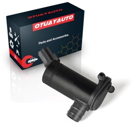 Premium Windshield Washer Pump Replacement for Ford, Lincoln, Mercury - OTUAYAUTO Factory OE Style with Grommet 6F9Z-17664-A