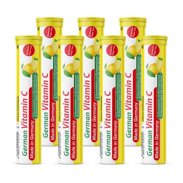 German Vitamin C Effervescent Tablets Pack of 140 - Lemon