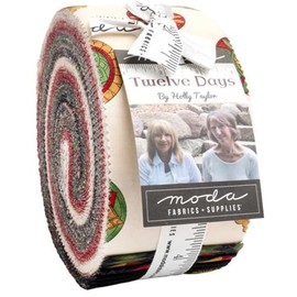 Holly Taylor Twelve Days Jelly Roll 40 2.5-inch Strips Moda Fabrics 6950JR