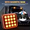WUSHIXAN 2Pcs Rechargeable Flashing Lights, Super Magnetic Strobe Hazard Lights