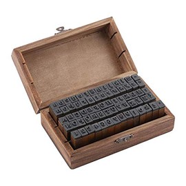 70 piezas de sellos del alfabeto, letra del alfabeto de madera vintage, sellos de goma para escribir una letra