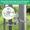 Wmebee 4-1/2" Chain Link Fence 180 Degree Commercial Duty Gate