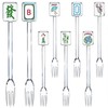 8 Pcs Mahjong Gifts Cocktail Picks Artistic Style, Acrylic Food