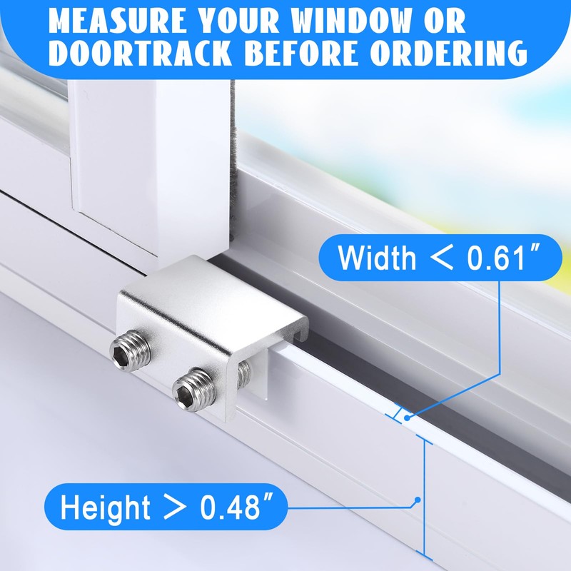 HYIEOU Sliding Window Locks (6 Sets), Secure Window Lock with