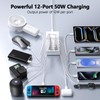 USB Charger Station 50W(10A) 12 Ports,USB Desktop Charging,Multiple Charging Block,USB