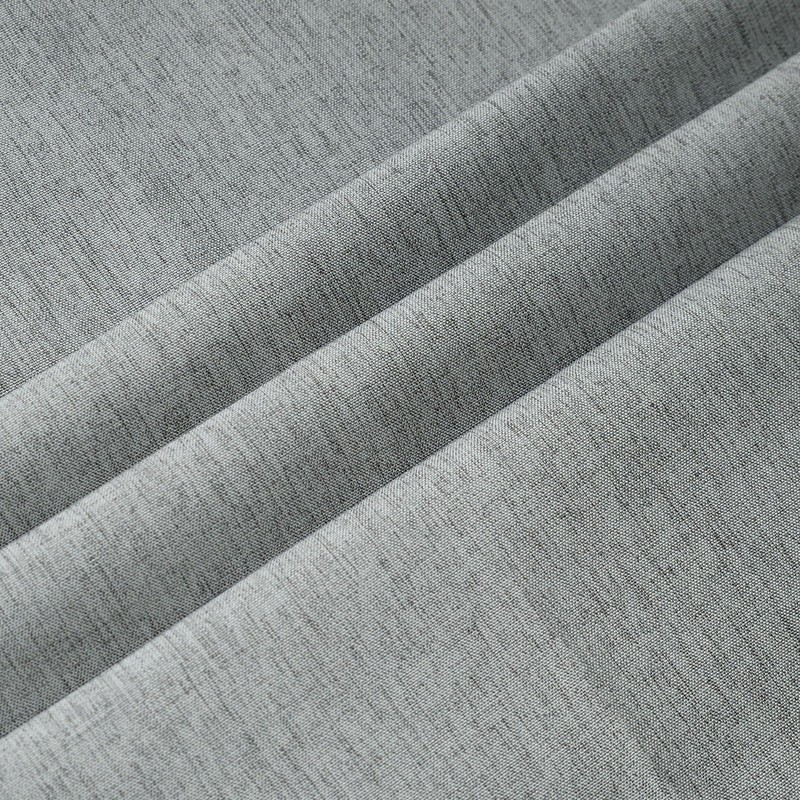 YISURE Grey Shower Curtain Linen Style Without Hooks Needed, 72x72