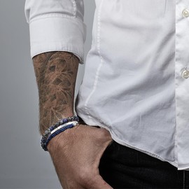 Nato Cuff - Paracord Bracelet 2 mm and 925 Silver - Adjustable Jewellery for Men and Women Designed and Assembled in France, Sterling Silver Nylon